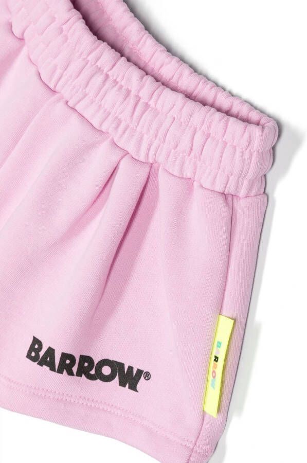 Barrow kids Shorts met logoprint Roze