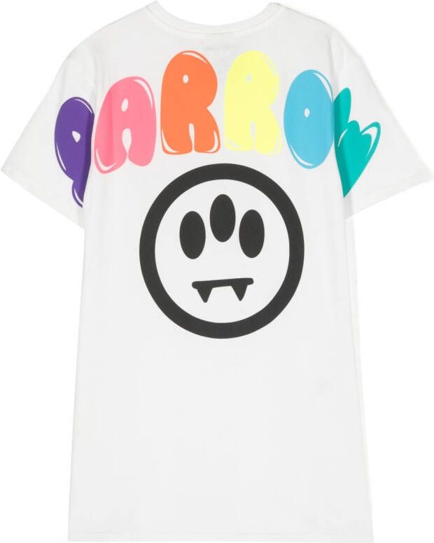 Barrow kids T-shirtjurk met logoprint Wit