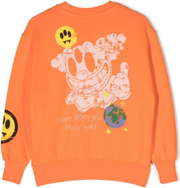 Barrow kids Sweater met grafische print Oranje