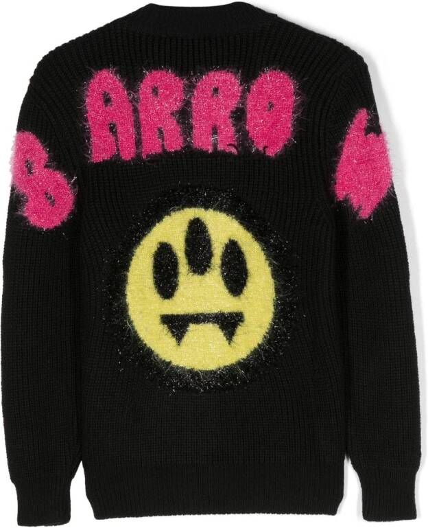 Barrow kids Sweater met logo-intarsia Zwart