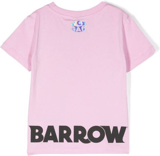 Barrow kids T-shirt met logoprint Roze