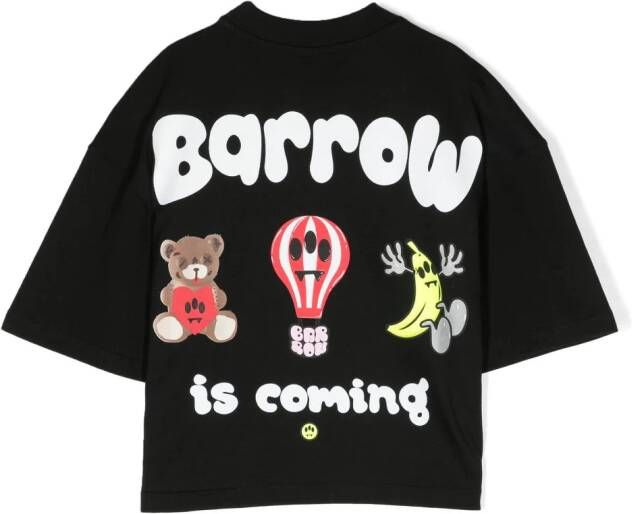 Barrow kids T-shirt met logoprint Zwart