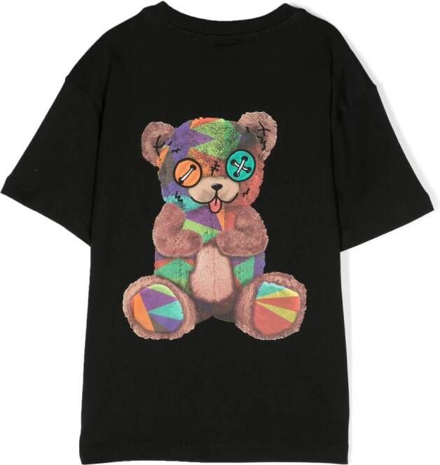 Barrow kids T-shirt met teddybeerprint Zwart