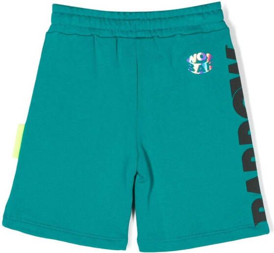 Barrow kids Trainingsshorts met print Groen