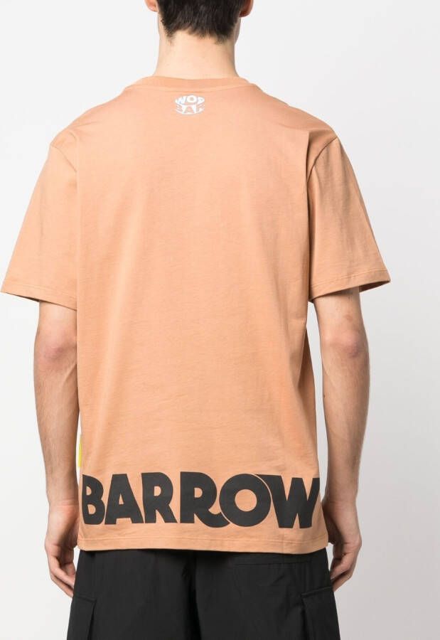 BARROW T-shirt met logoprint Bruin