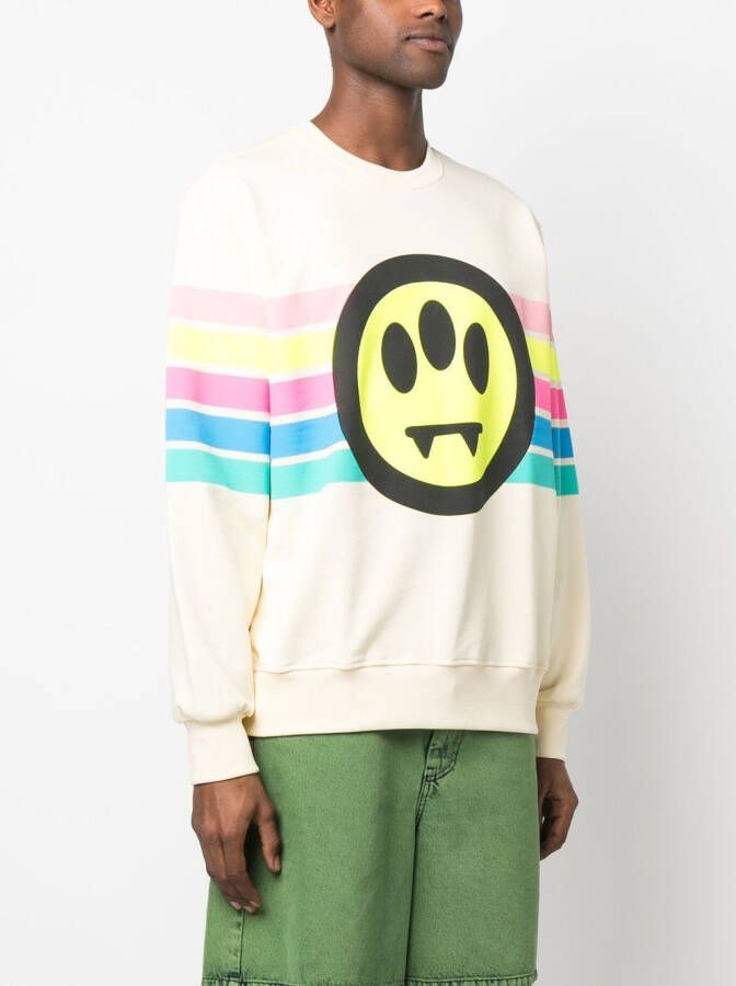 BARROW Sweater met logoprint Wit