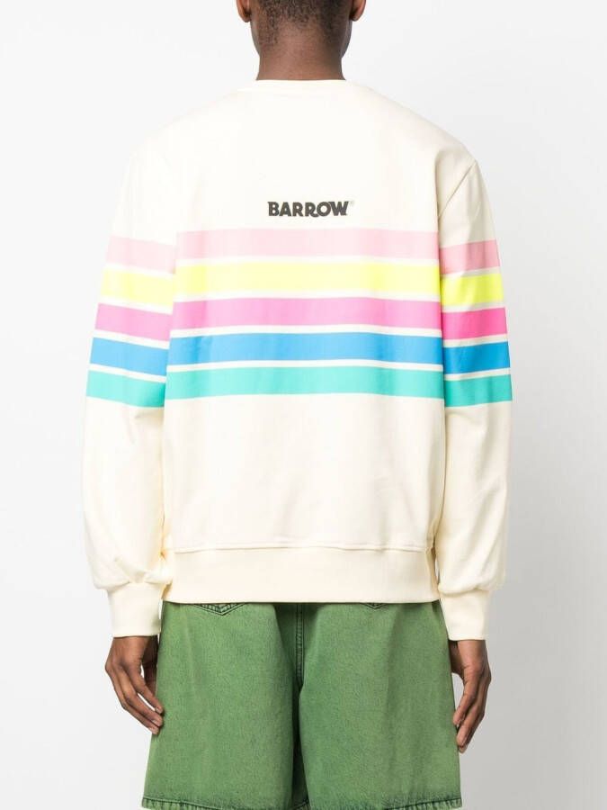 BARROW Sweater met logoprint Wit