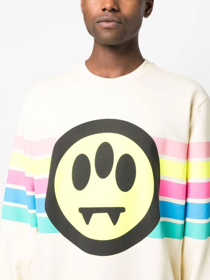 BARROW Sweater met logoprint Wit