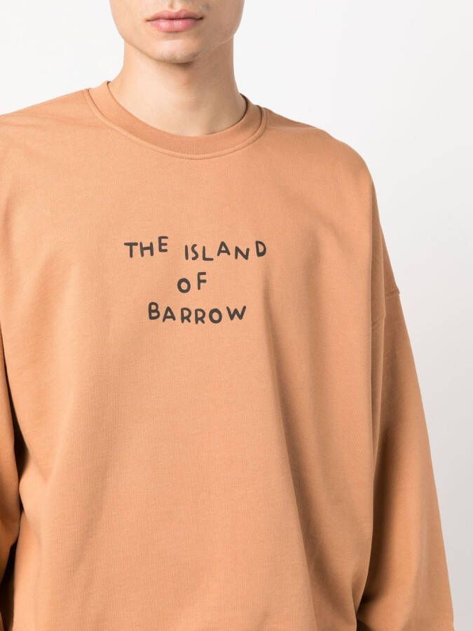 BARROW Sweater met logoprint Bruin