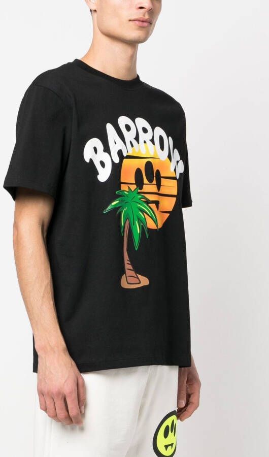 BARROW T-shirt met logoprint Zwart