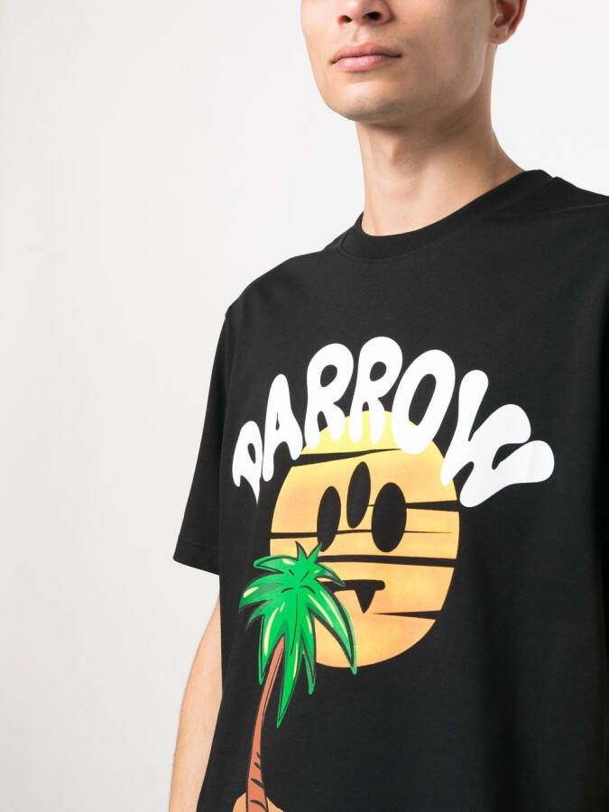 BARROW T-shirt met logoprint Zwart