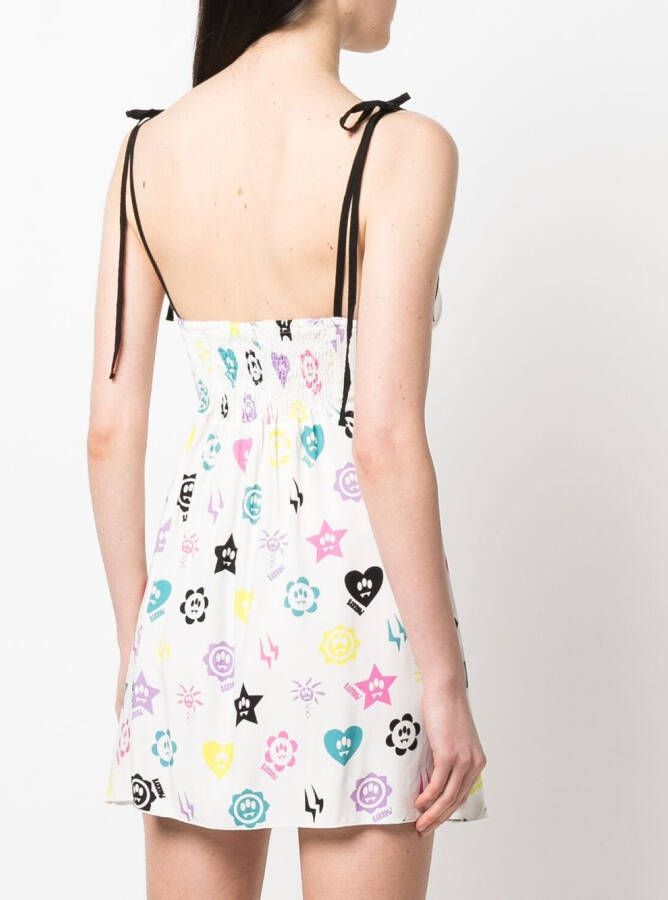 BARROW Mini-jurk met logoprint Wit