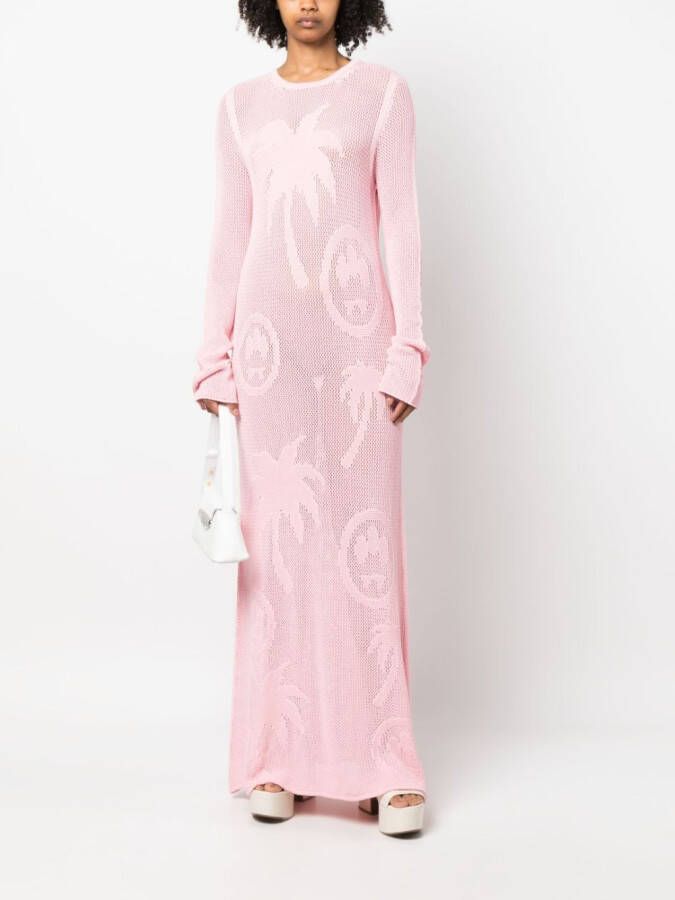 BARROW Opengebreide maxi-jurk Roze