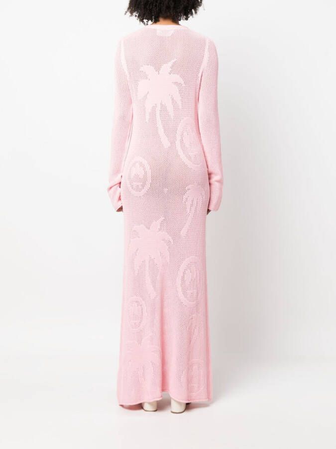 BARROW Opengebreide maxi-jurk Roze