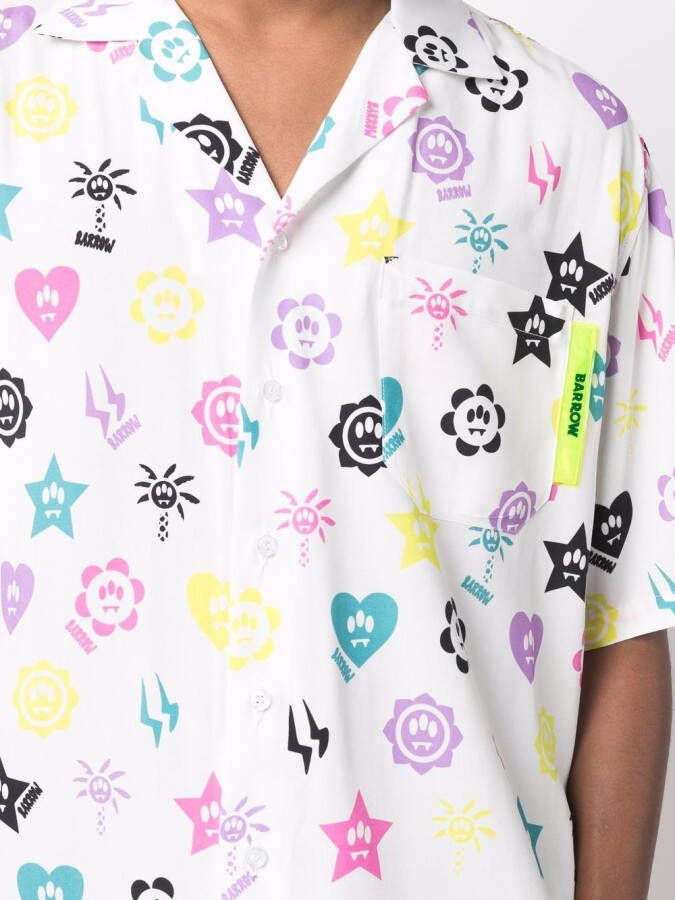 BARROW Overhemd met print Wit