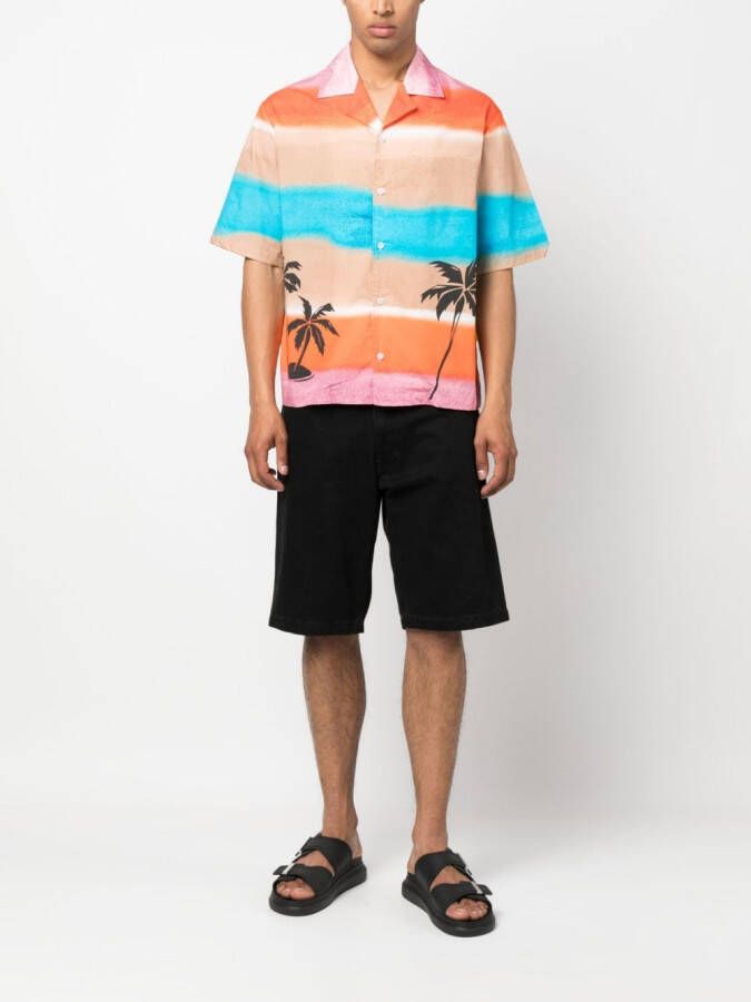 BARROW Overhemd met palmboomprint Roze
