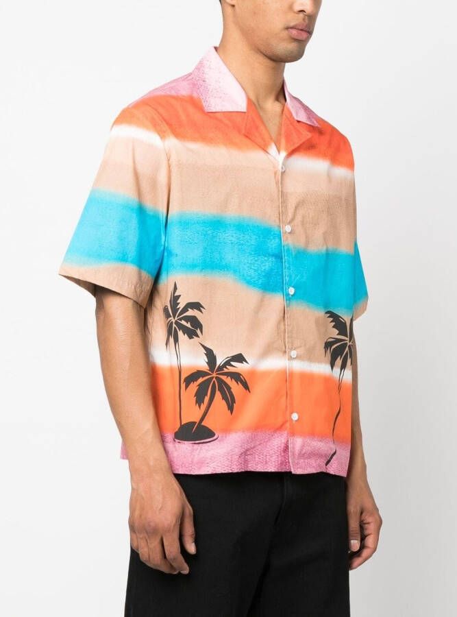 BARROW Overhemd met palmboomprint Roze