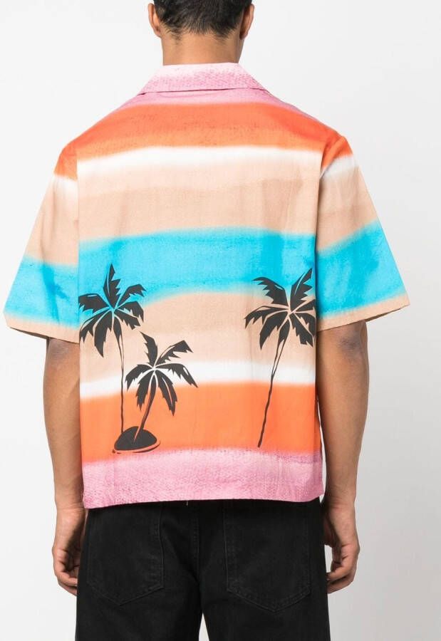 BARROW Overhemd met palmboomprint Roze
