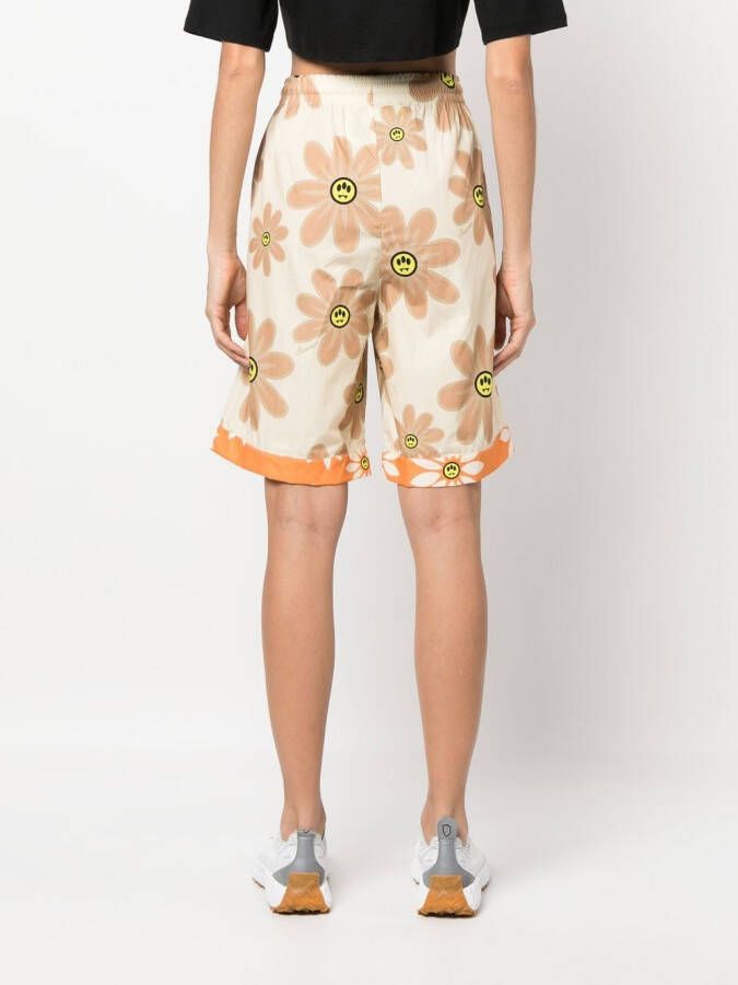 BARROW Shorts met bloemenprint Beige