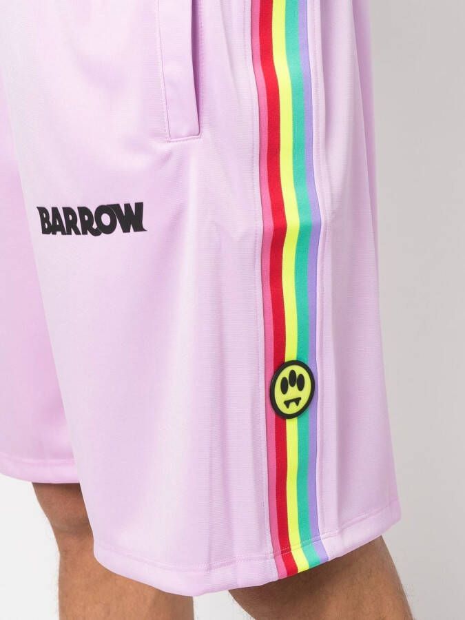 BARROW Shorts met logoprint Paars