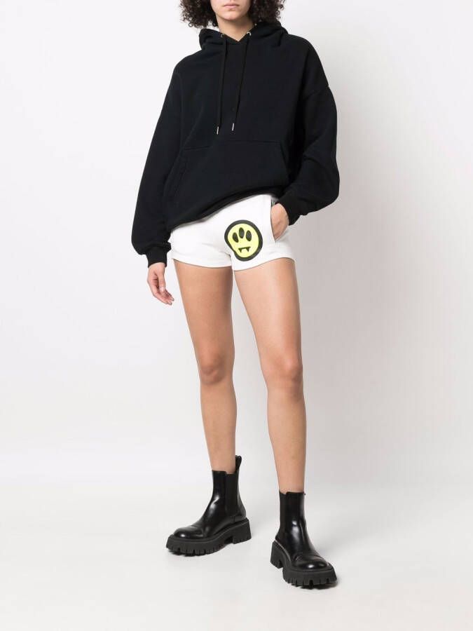 BARROW Shorts met logoprint Wit