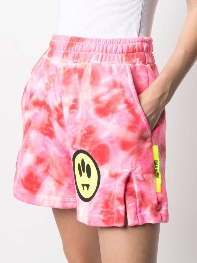 BARROW Shorts met tie-dye print Roze