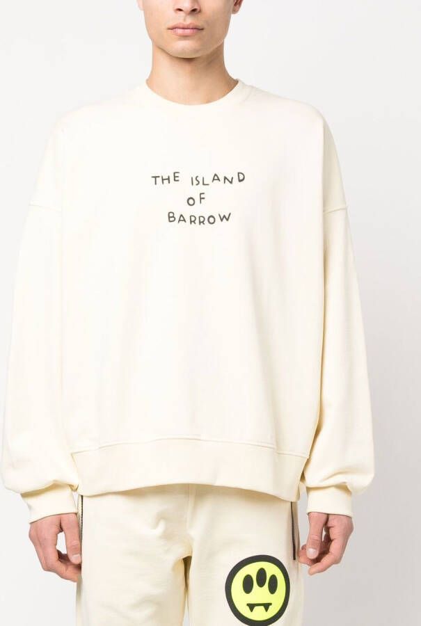BARROW Sweater met tekst Beige