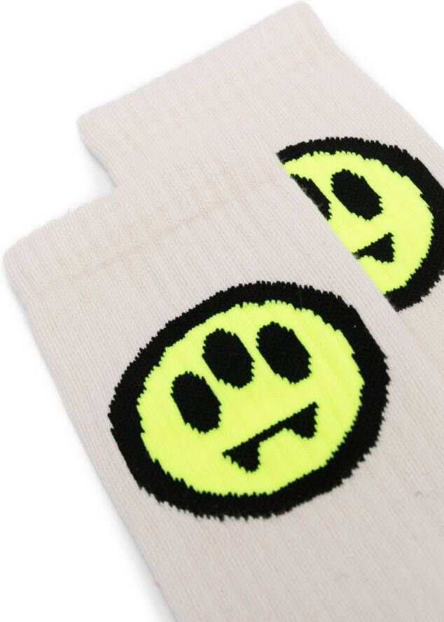 BARROW Sokken met geborduurd logo Beige
