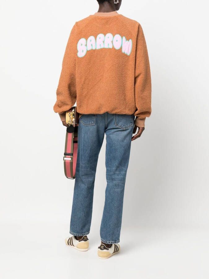 BARROW Sweater met geborduurd logo Oranje