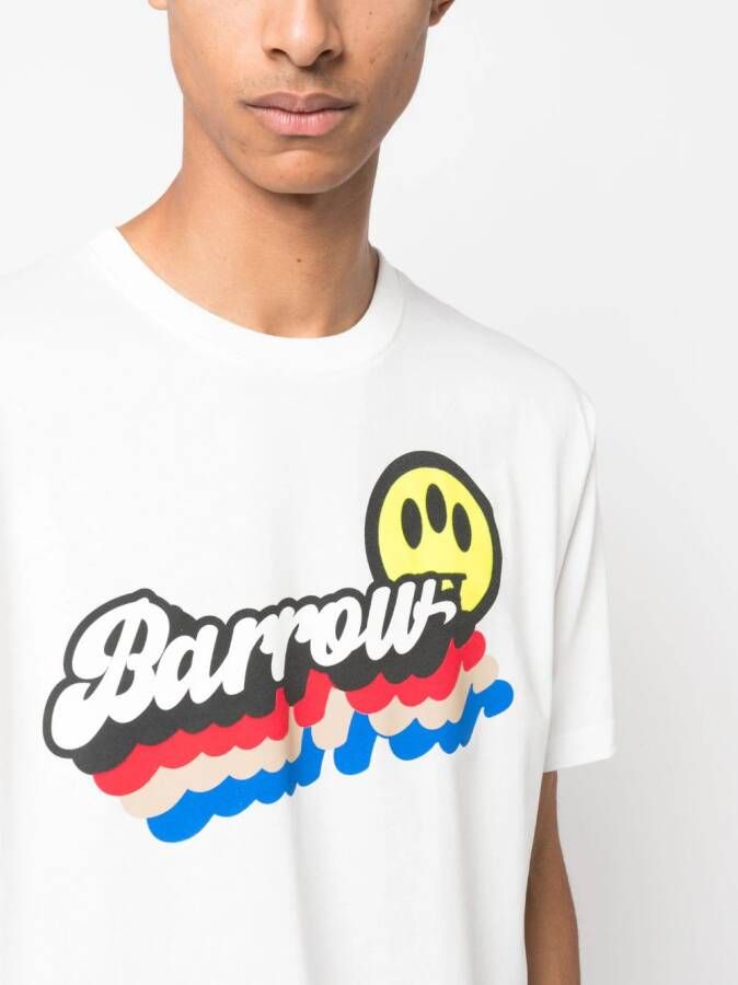 BARROW T-shirt met logoprint Wit