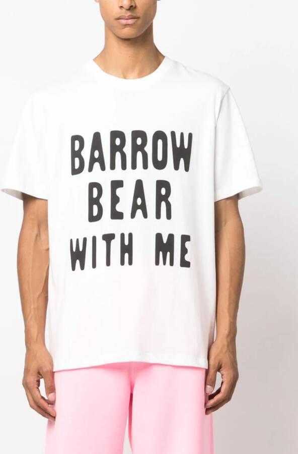 BARROW T-shirt met print Wit