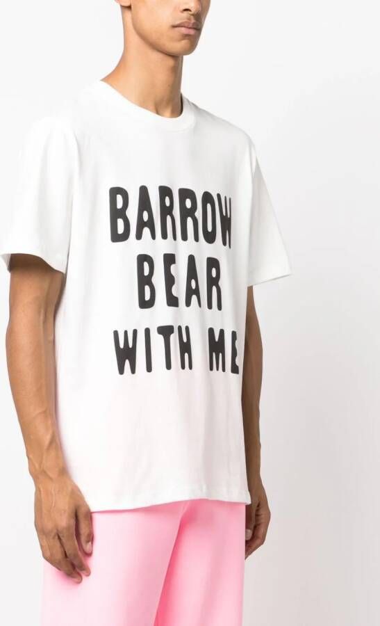 BARROW T-shirt met print Wit