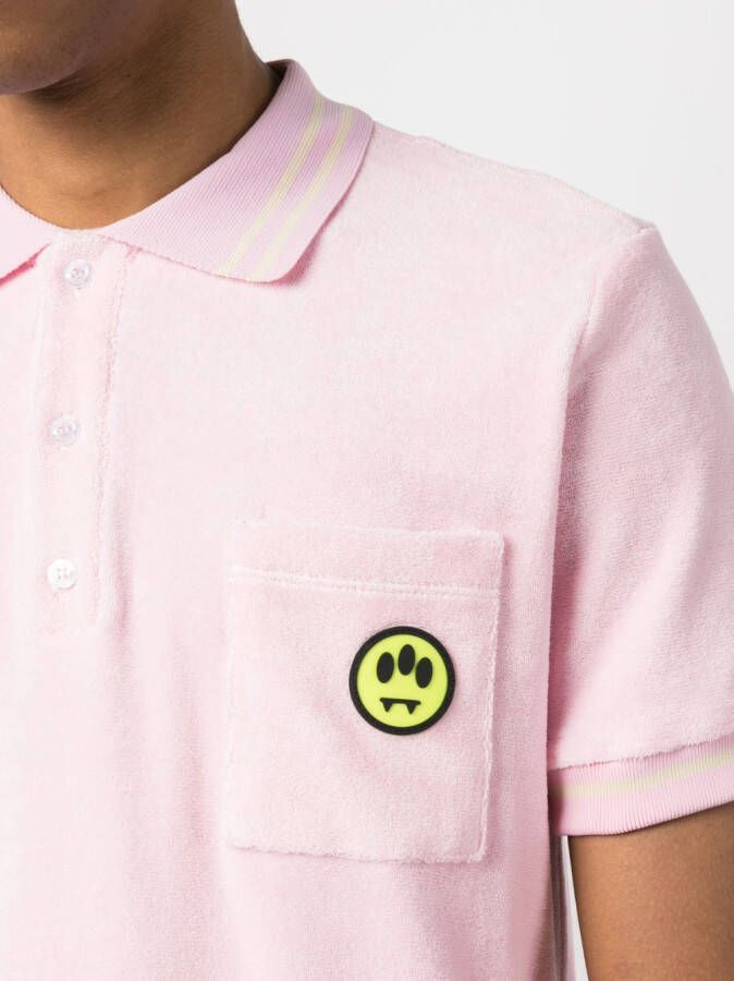 BARROW Poloshirt met logoprint Roze