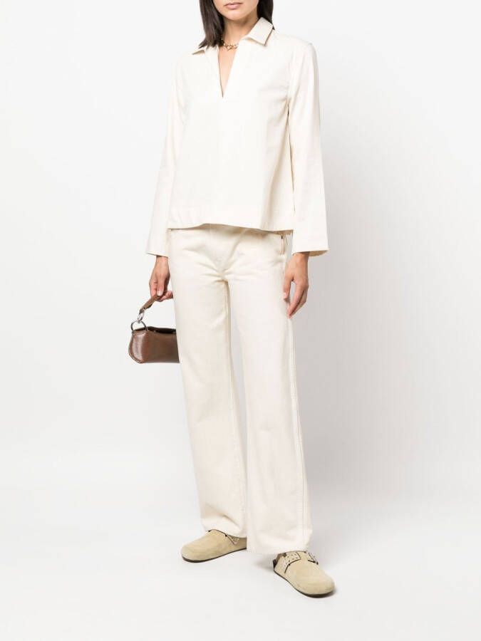 Baserange Blouse met kraag Beige