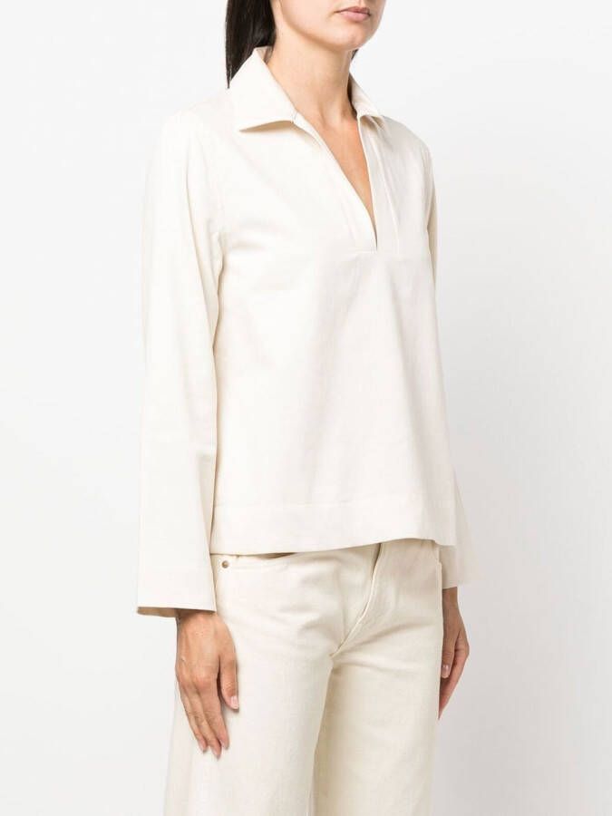 Baserange Blouse met kraag Beige