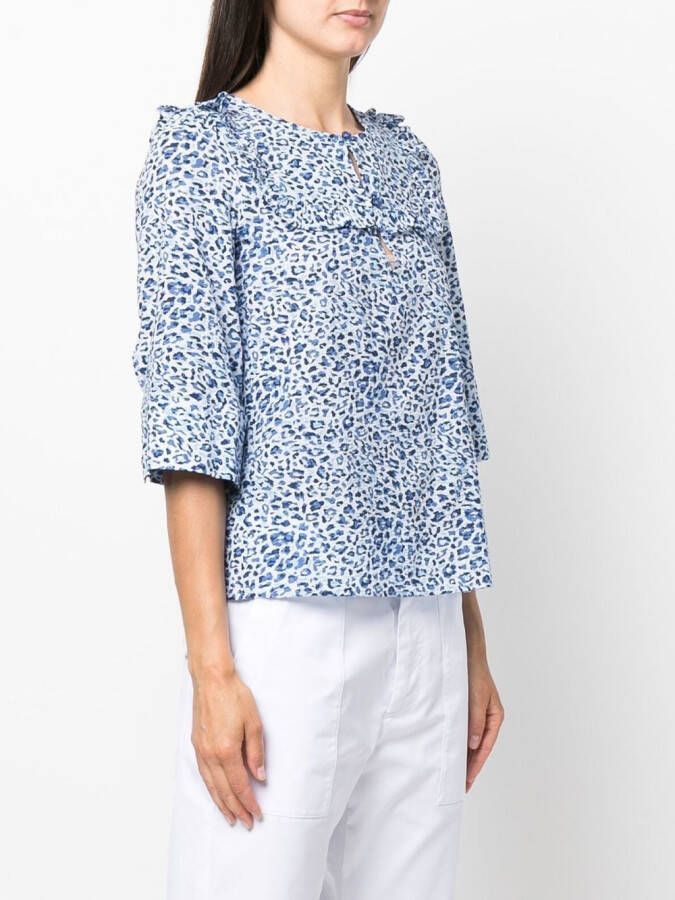 Baum Und Pferdgarten Blouse met luipaardprint Blauw