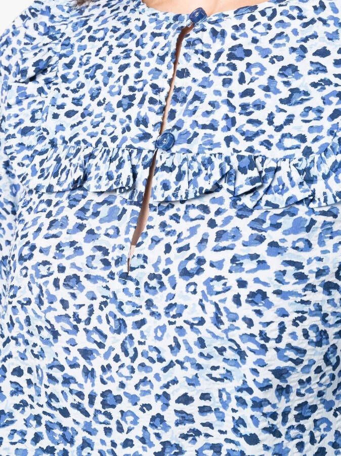 Baum Und Pferdgarten Blouse met luipaardprint Blauw