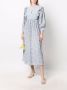 Baum Und Pferdgarten Midi-jurk met bloemenprint Blauw - Thumbnail 2