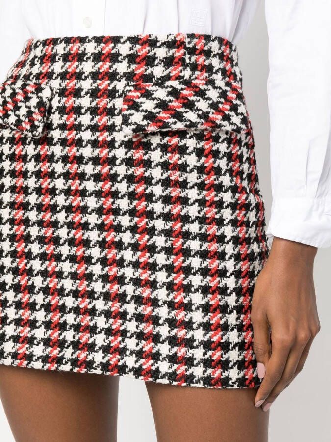Baum Und Pferdgarten Mini-rok met pied-de-poule print Rood