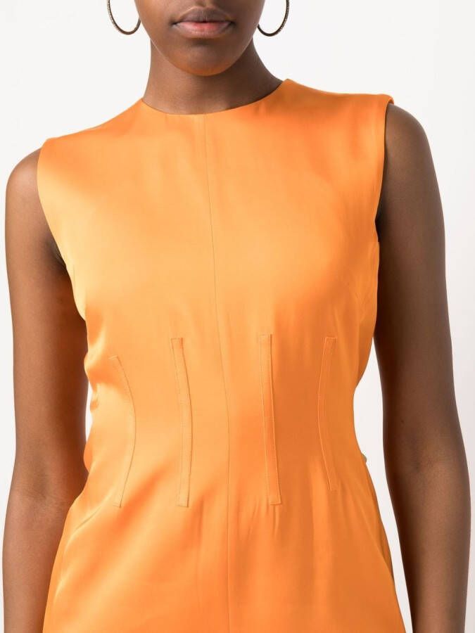 BCBG Max Azria Midi-jurk met schede Oranje