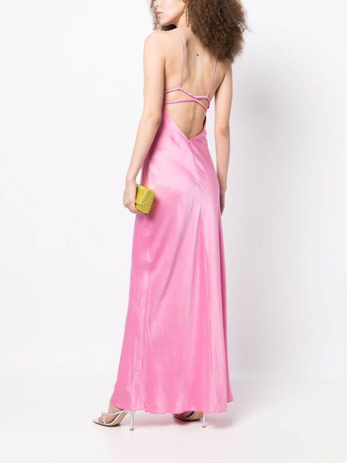 BEC + BRIDGE Zijden maxi-jurk Roze