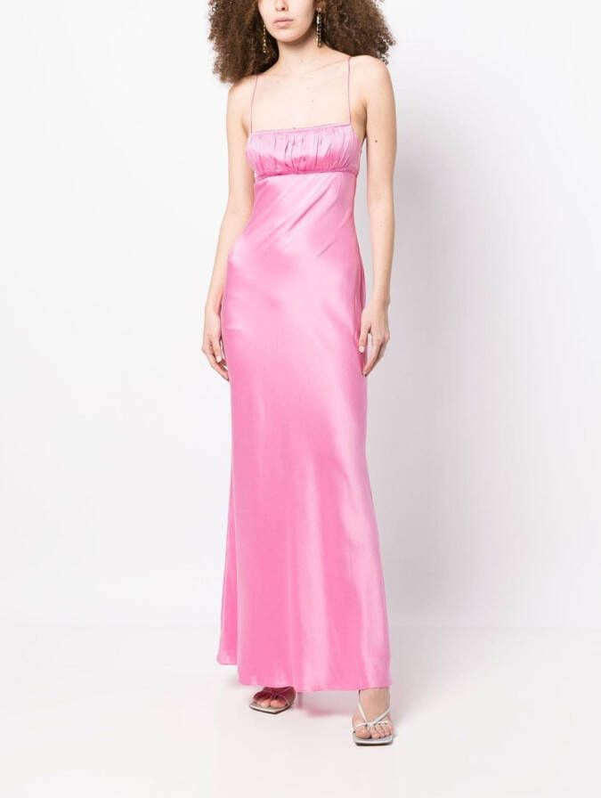 BEC + BRIDGE Zijden maxi-jurk Roze