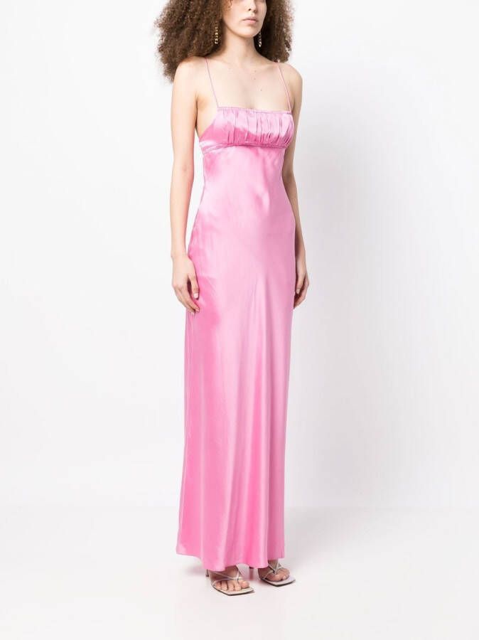 BEC + BRIDGE Zijden maxi-jurk Roze