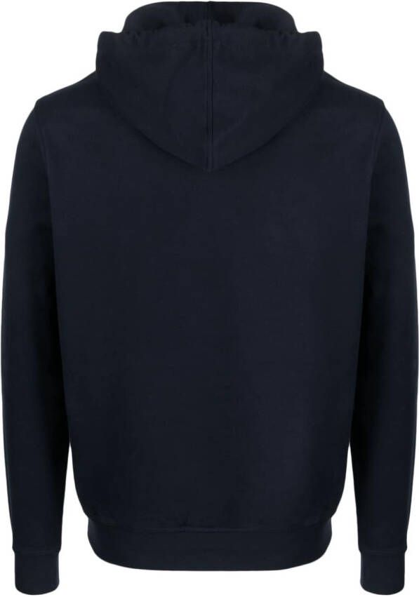 Belstaff Hoodie met logo-reliëf Blauw