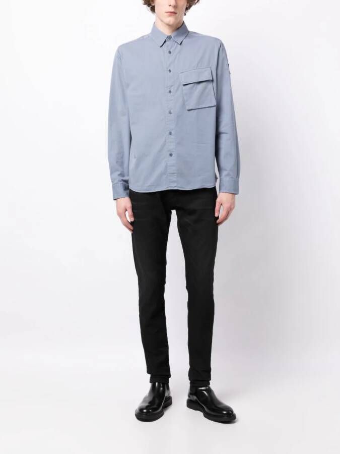 Belstaff Overhemd met logopatch Blauw