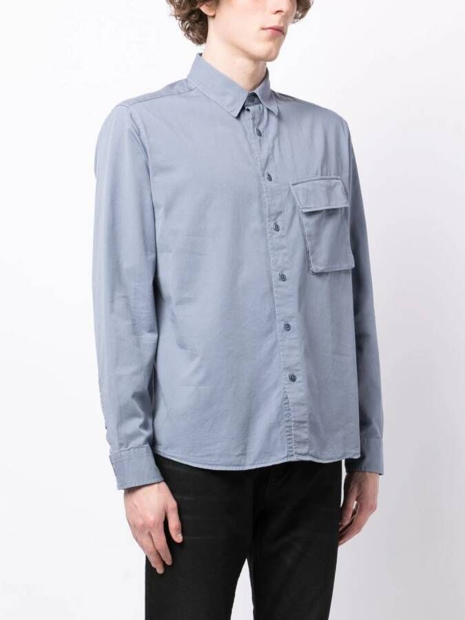 Belstaff Overhemd met logopatch Blauw