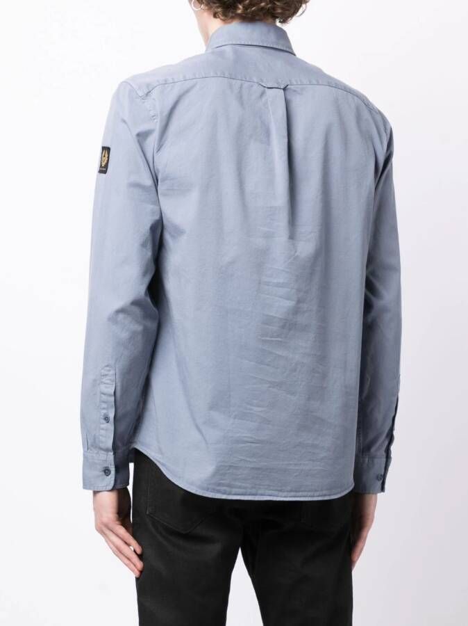 Belstaff Overhemd met logopatch Blauw