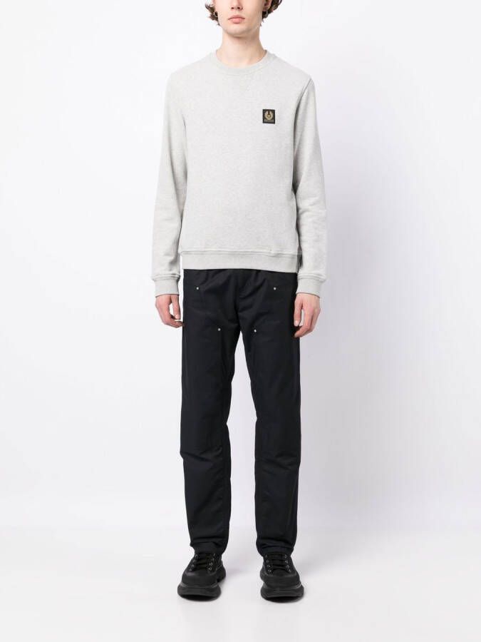 Belstaff Sweater met logopatch Grijs
