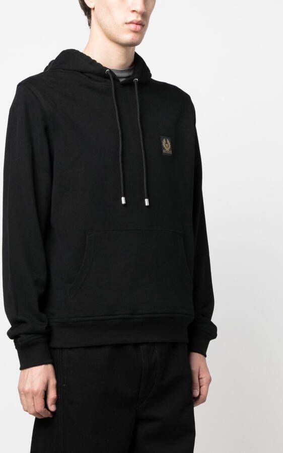 Belstaff Hoodie met logopatch Zwart
