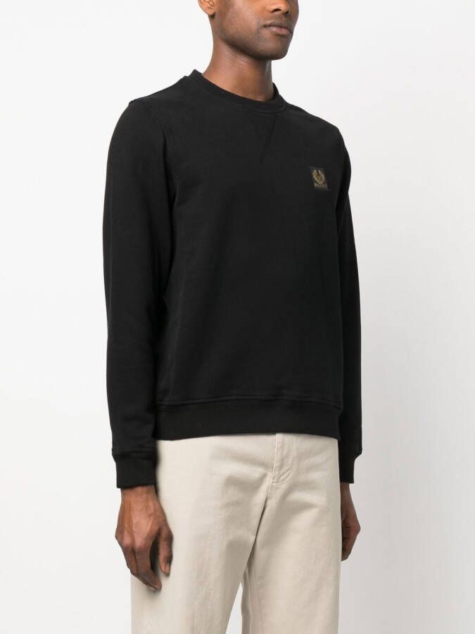 Belstaff Katoenen sweater met logopatch Zwart